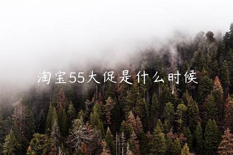 淘寶55大促是什么時(shí)候